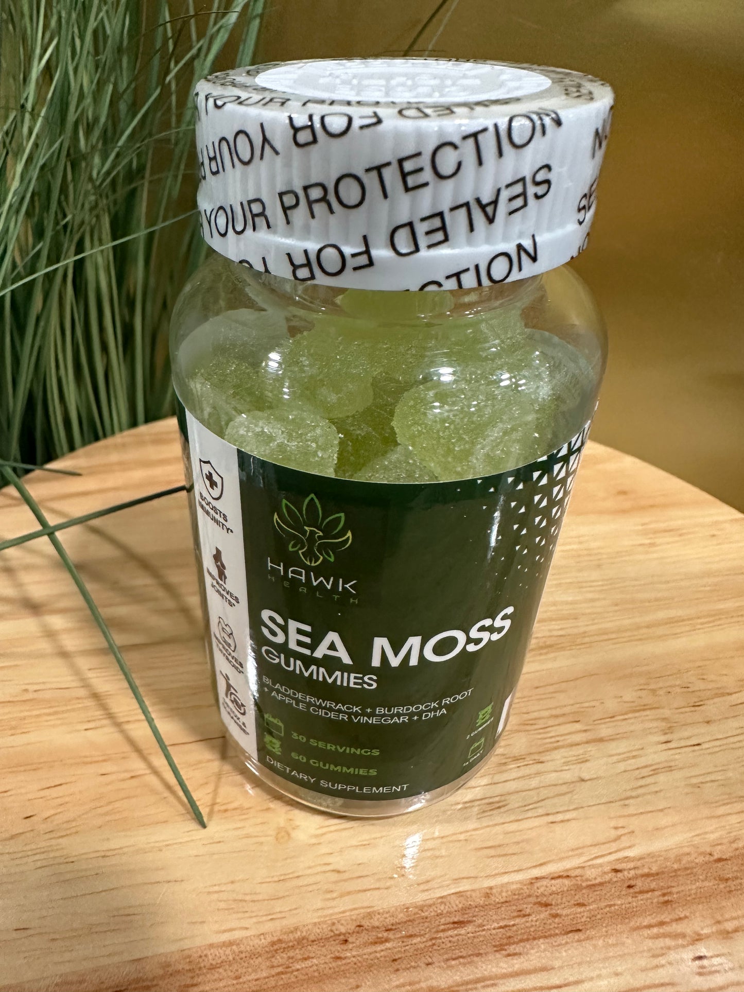 SEA MOSS gummies bladderwrack+burdock root + apple cider vinegar