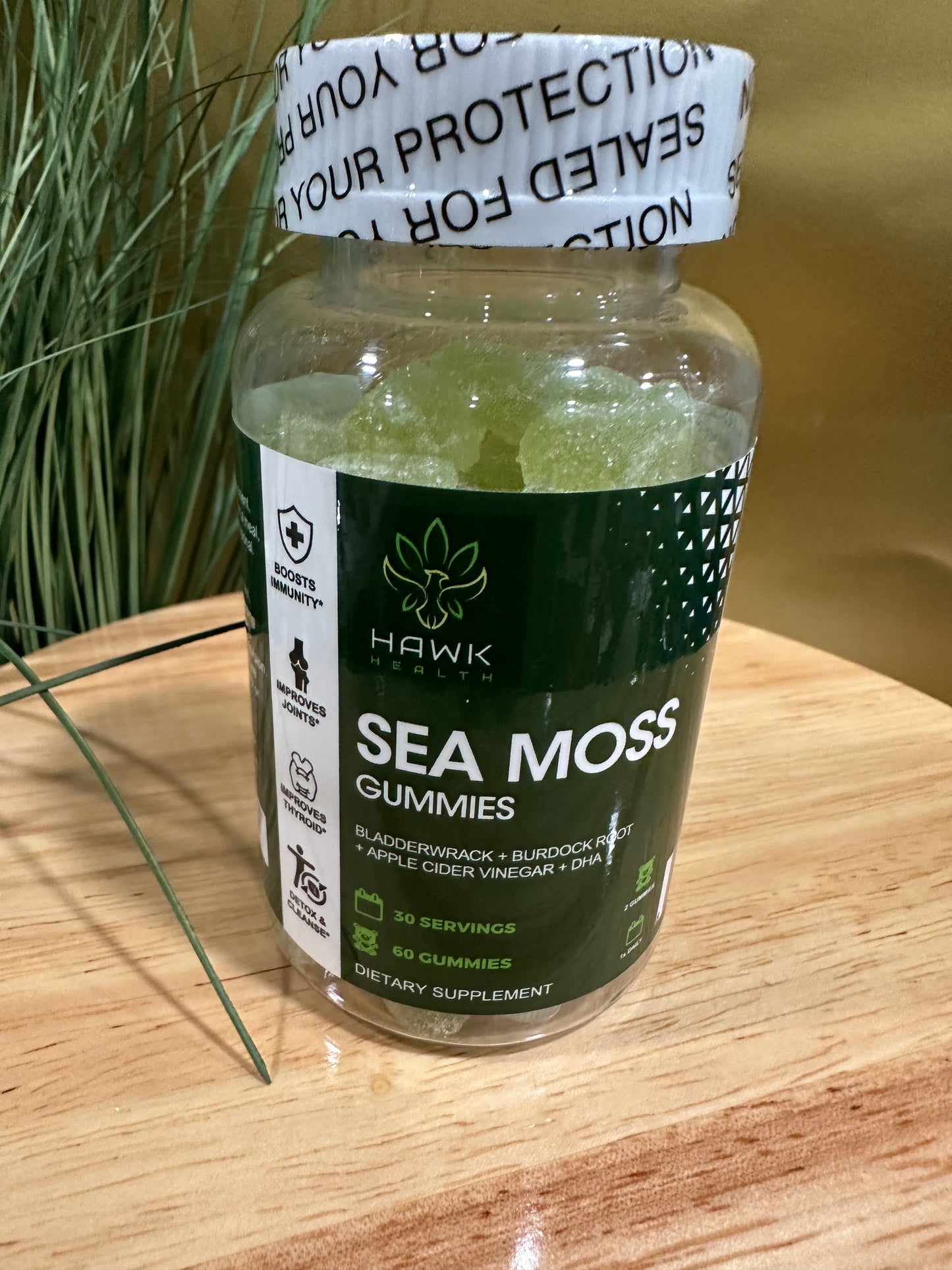 SEA MOSS gummies bladderwrack+burdock root + apple cider vinegar