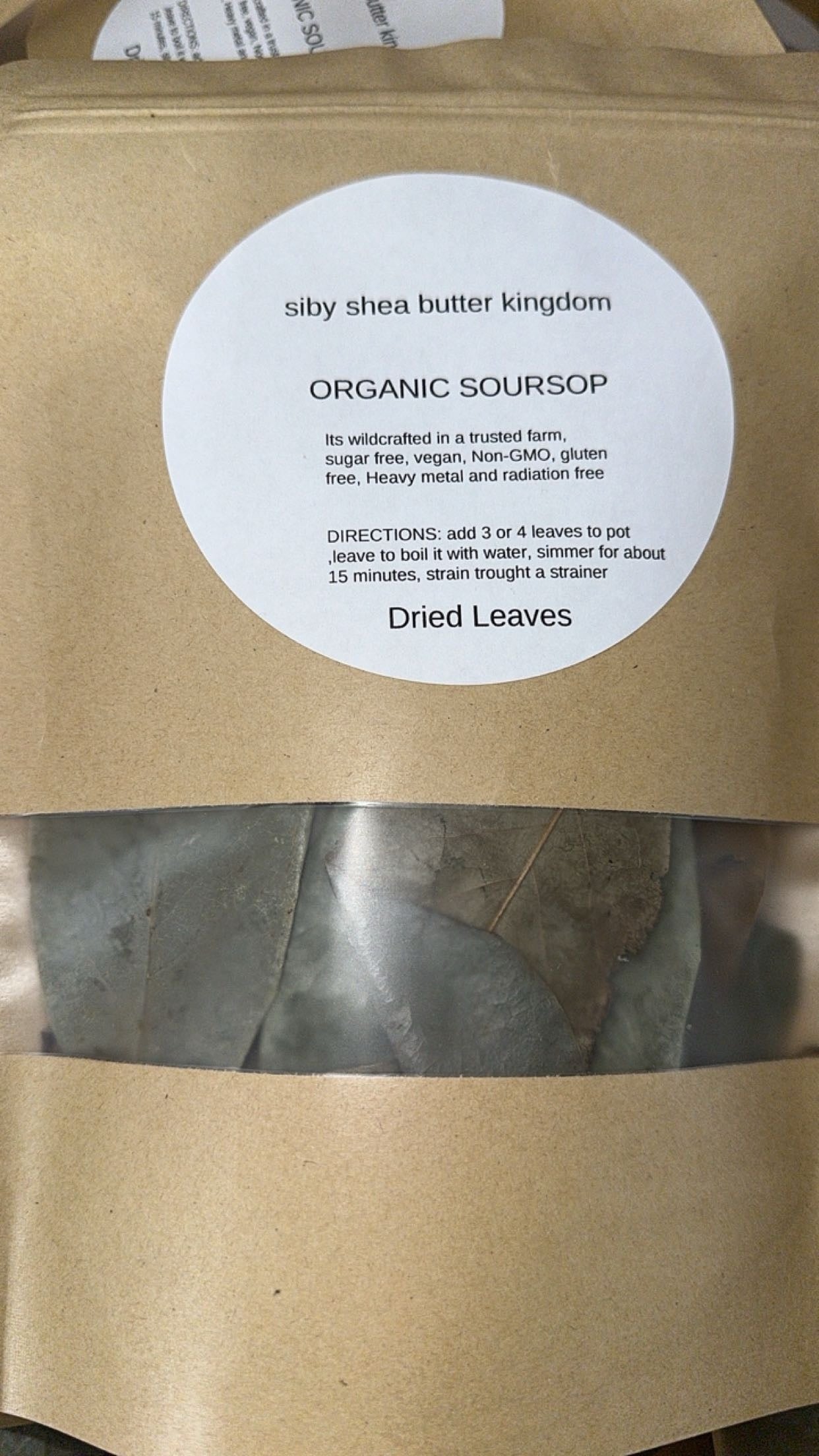 SOURSOP DRIED LEAF PACK ORGANIC